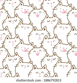 Nahtloses Muster für das Design der Katzenkatze