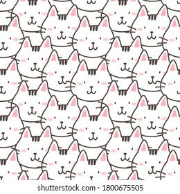 Diseño de ilustración de gatos de dibujos animados sin inconvenientes