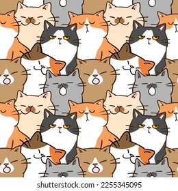 Nahtloses Muster für Cartoon Cat Illustration Design