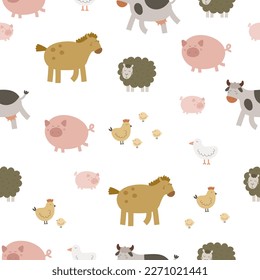 Premium Vector  Cow pattern cute farm animals on blue background hand  drawn funny contemporary drawing decor textile wrapping paper wallpaper  design print for fabric cartoon flat isolated vector illustration