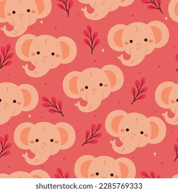 seamless pattern cartoon elephant