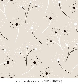 Seamless pattern with cartoon flowers. for fabric print, textile, gift wrapping paper. colorful vector for kids, flat style