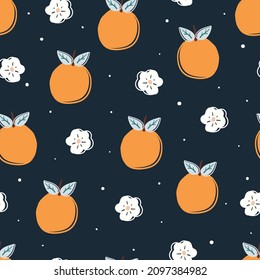 dibujos animados sin costura sobre flores y hojas. papel de pared de primavera para papel de envoltura de regalo, pañuelo, impresión de tela