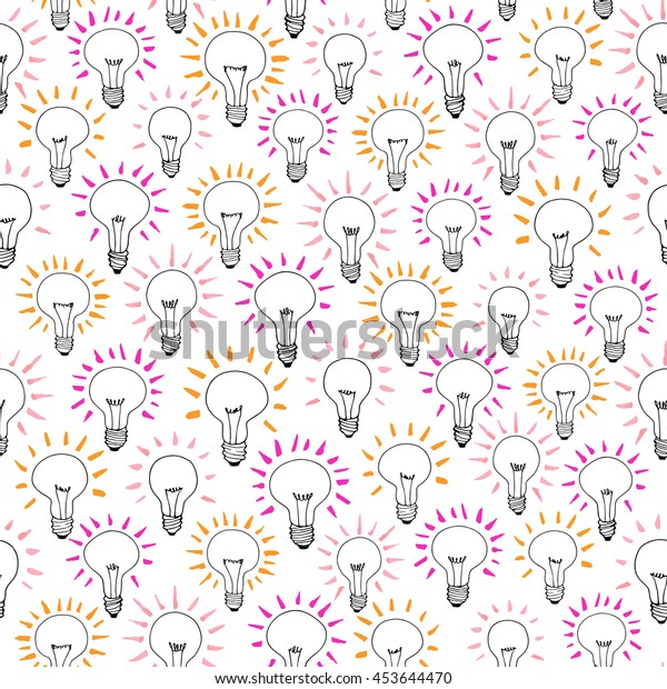 seamless pattern cartoon idea light bulb stock vector royalty free 453644470 https www shutterstock com image vector seamless pattern cartoon idea light bulb 453644470