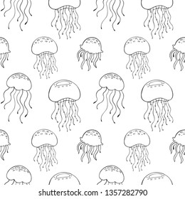 Jellyfish Black White Cartoon High Res Stock Images Shutterstock