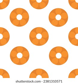 Seamless pattern with cartoon orange flowers, for fabric prints, textiles, gift wrapping paper. colorful vector for children, flat style
