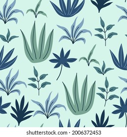 patrón sin fisuras con plantas de dibujos animados. Colorido estilo vectorial plano para los niños. dibujo a mano. diseño de bebé para tela, impresión, envoltura, textil
