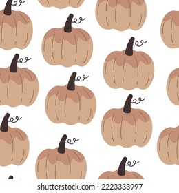 seamless pattern with cartoon pumpkins. season. nature theme. Design for fabric, print, textile, wrapping paper