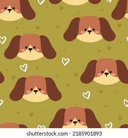 cachorro de dibujos animados sin costura. papel pintado lindo para los tejidos y tejidos
