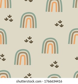 diseño impecable con arcos de caricatura, elementos decorativos sobre un fondo neutro. vector colorido para los niños. dibujo a mano, de estilo plano. diseño de bebé para tela, impresión, textil, envoltura