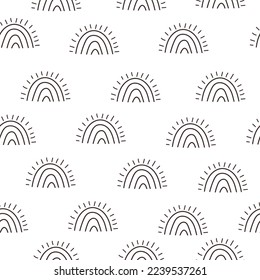 diseño impecable con arcos de caricatura, elementos decorativos. vector colorido para los niños. dibujo a mano, de estilo plano. diseño de bebé para tela, impresión, textil, envoltura