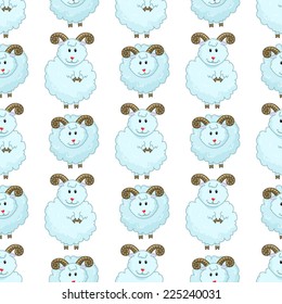 Funny Cute Sheep Stock Vector (Royalty Free) 329234822