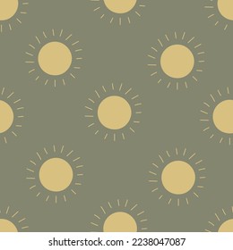 seamless pattern with cartoon sun. Colorful vector flat style for kids. Space. hand drawing. baby design for fabric, print, wrapper, textile