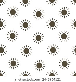 seamless pattern with cartoon sun. Colorful vector flat style for kids. Space. hand drawing. baby design for fabric, print, wrapper, textile