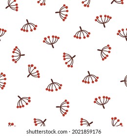 Seamless pattern with cartoon twigs. colorful vector. hand drawing. ornament, flat style. design for fabric, print, textile, wrapper