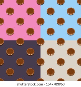 Seamless pattern cartoon yummy cookies