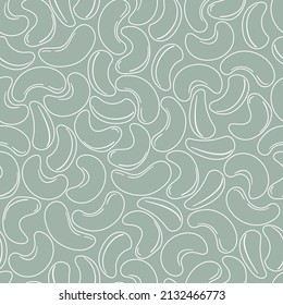 Seamless pattern with cashew nuts