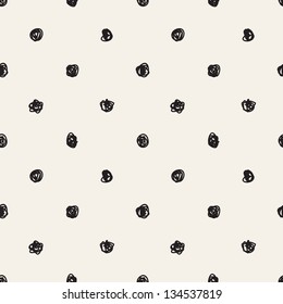 Seamless pattern. Casual polka dot texture. Stylish doodle