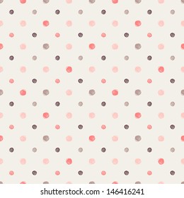 Seamless pattern. Casual polka dot texture. Stylish doodle