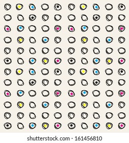 Seamless pattern. Casual polka dot texture color