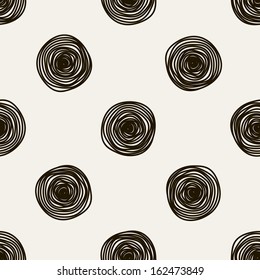 Seamless pattern. Casual polka dot texture. Stylish doodle