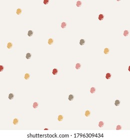 Patrón sin foco. Textura de punto de polka casual. Diodle elegante