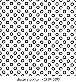 Seamless pattern. Casual polka dot texture. Stylish rings