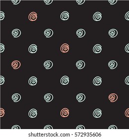 Seamless pattern. Casual polka dot texture. Stylish doodle