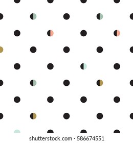 Seamless pattern. Casual polka dot texture.