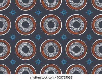 Seamless Pattern. Casual Polka Dot Texture. Kids Sketch with Circles