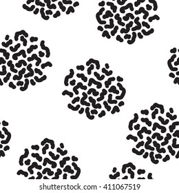Seamless pattern. Casual unusual texture with chaotic hooks spot. Abstract stylish trendy doodle ornament
