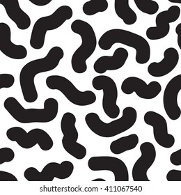 Seamless pattern. Casual unusual texture with chaotic hooks. Stylish trendy doodle ornament