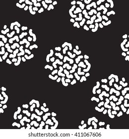 Seamless pattern. Casual unusual texture with chaotic hooks spot. Abstract stylish trendy doodle ornament