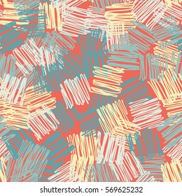 Seamless pattern. Casually shaded squares. Random order. Chaotic pattern. Children flourish. Fashion camouflage.