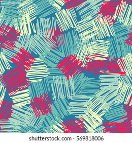 Seamless pattern. Casually shaded squares. Random order. Chaotic pattern. Children flourish. Fashion camouflage.