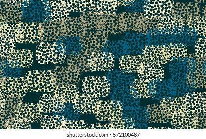 Seamless pattern. Casually shaded squares. Random order. Chaotic pattern. Holey objects.