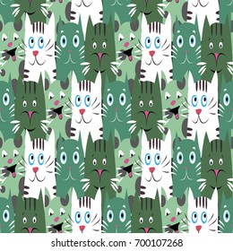 seamless pattern with cat