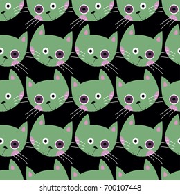 seamless pattern with cat