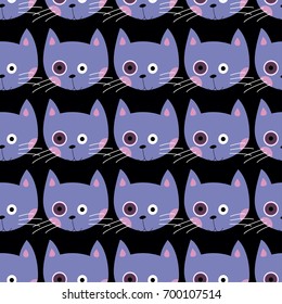 seamless pattern with cat