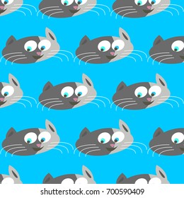 seamless pattern with cat