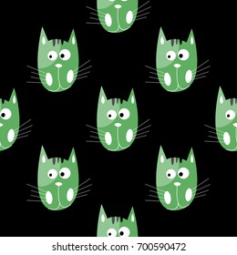 seamless pattern with cat