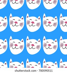 seamless pattern with cat