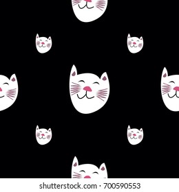 seamless pattern with cat