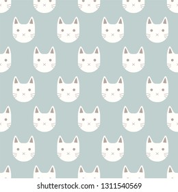 seamless pattern, cat art  background design for fabric and decor