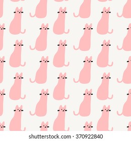 seamless pattern, cat art  background design for fabric and decor