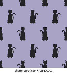 seamless pattern, cat art  background design for fabric and decor