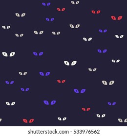 Seamless pattern of cat eyes.