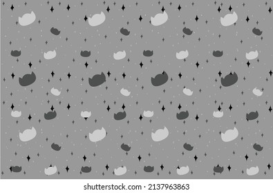 seamless pattern with cat and glitter wallpaper can use it as fabric pattern.