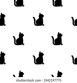 Seamless pattern of cat on background for background and texture concept 