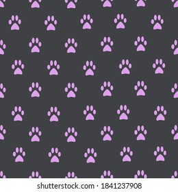 
Seamless pattern with cat paws
